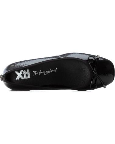 ZAPATOS DE SALÓN XTI 144242 NEGROS CON LAZO Y TACÓN BLOQUE NEGRO