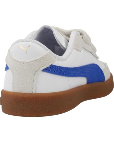 ZAPATILLAS PUMA 169252 BLANCAS CON FRANJA AZUL Y SUELA CARAMELO WHITE