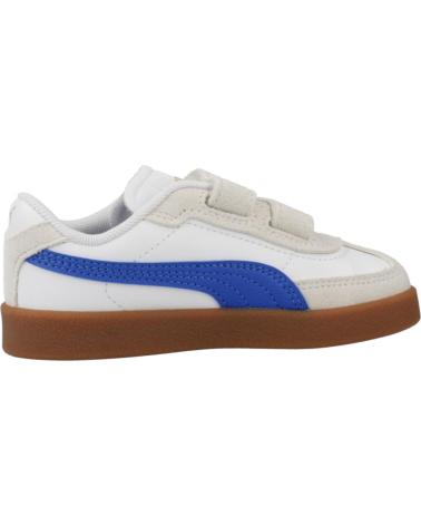 ZAPATILLAS PUMA 169252 BLANCAS CON FRANJA AZUL Y SUELA CARAMELO WHITE