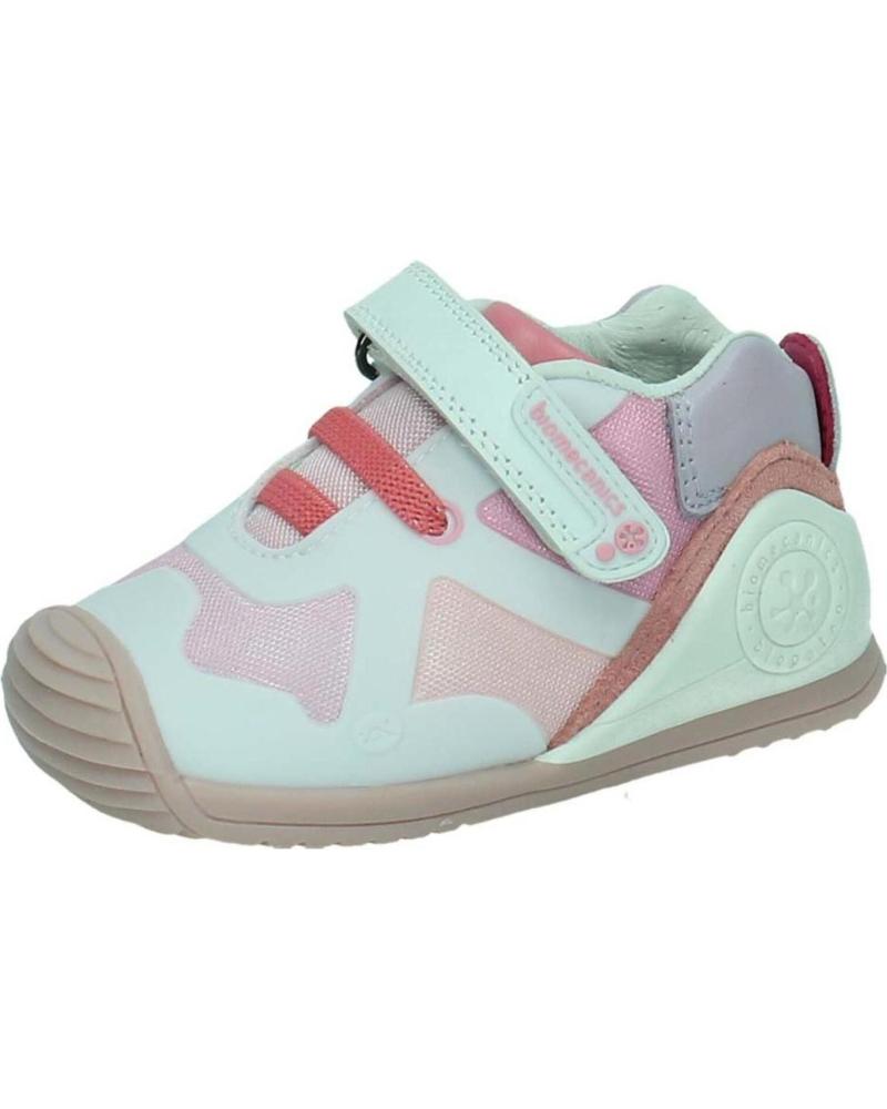 CHAUSSURES PREMIERS PAS BIOMECANICS 212152 BLANC-ROSE BLANCO-ROSA