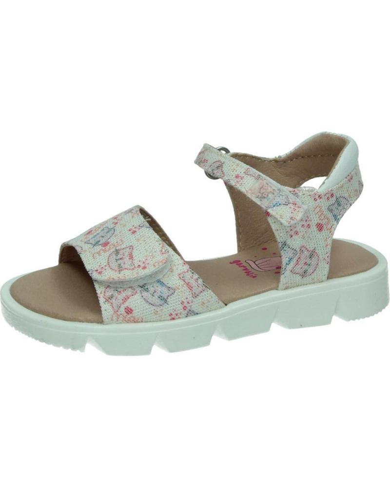 SANDALIAS GARVALIN 212326 BLANCAS CON ESTAMPADO BLANCO