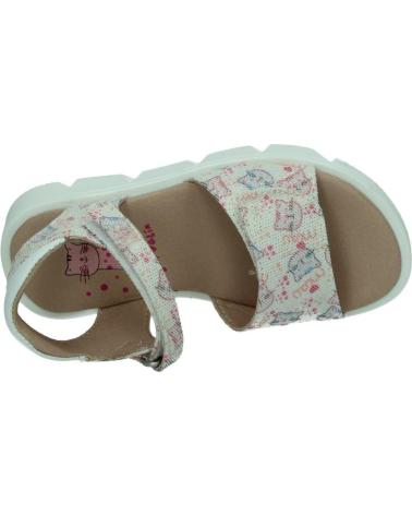 SANDALIAS GARVALIN 212326 BLANCAS CON ESTAMPADO BLANCO