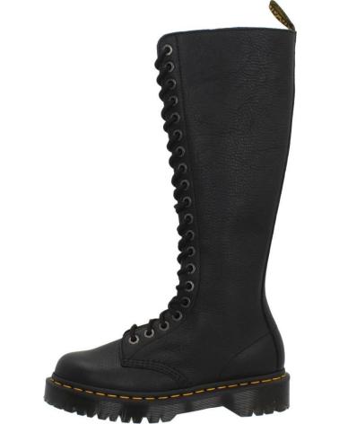 DR. MARTENS 1B60 BEX SCHWARZ BLACK HOHE STIEFEL - 20 ÖSEN UND PLATEAU BLACK