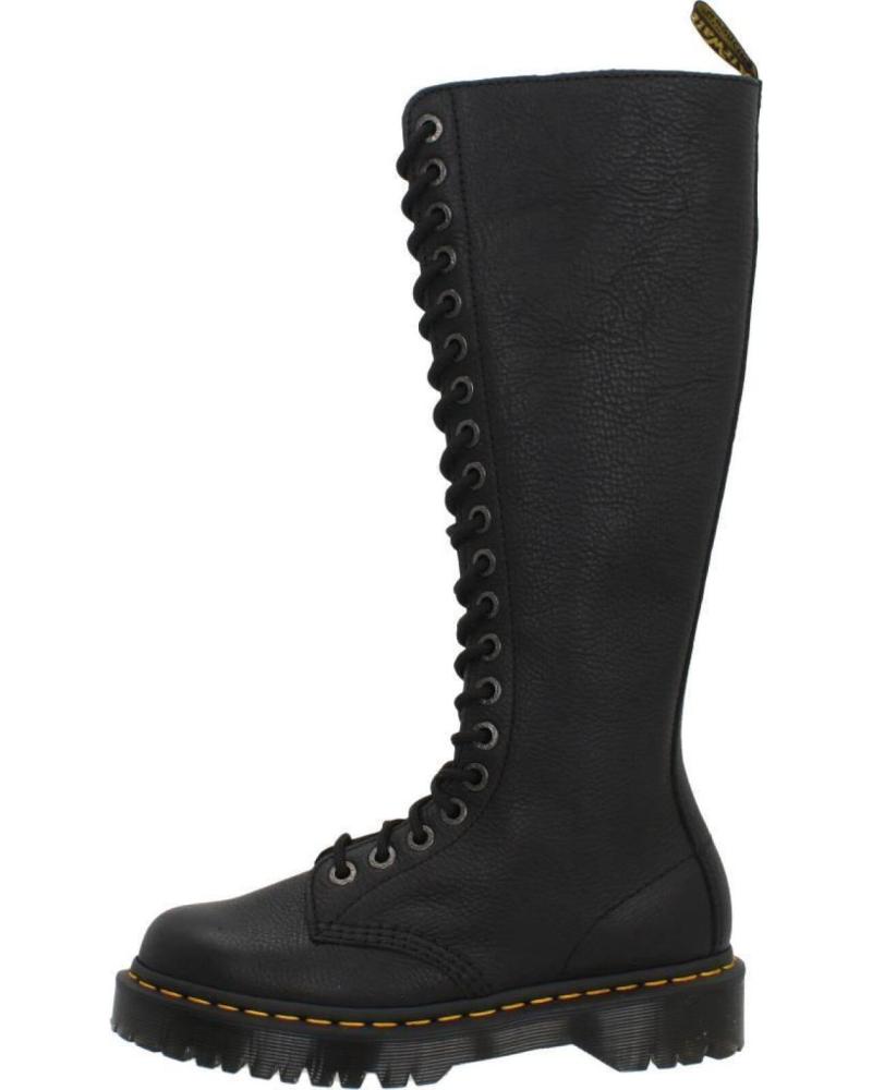 DR. MARTENS 1B60 BEX SCHWARZ BLACK HOHE STIEFEL - 20 ÖSEN UND PLATEAU BLACK