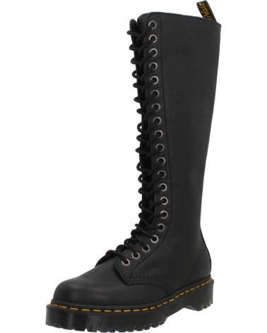 DR. MARTENS 1B60 BEX SCHWARZ BLACK HOHE STIEFEL - 20 ÖSEN UND PLATEAU BLACK