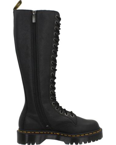 DR. MARTENS 1B60 BEX SCHWARZ BLACK HOHE STIEFEL - 20 ÖSEN UND PLATEAU BLACK