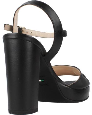 SANDALIAS NERO GIARDINI E513350D NEGRAS CON TACÓN Y PLATAFORMA 100