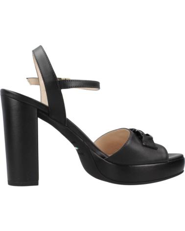 SANDALIAS NERO GIARDINI E513350D NEGRAS CON TACÓN Y PLATAFORMA 100