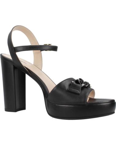 SANDALIAS NERO GIARDINI E513350D NEGRAS CON TACÓN Y PLATAFORMA 100