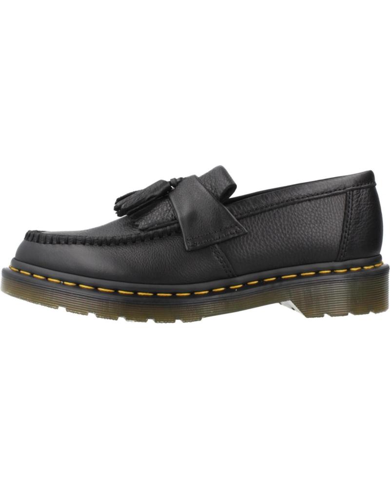 DR. MARTENS ADRIAN BLACK LEATHER TASSEL LOAFERS BLACK