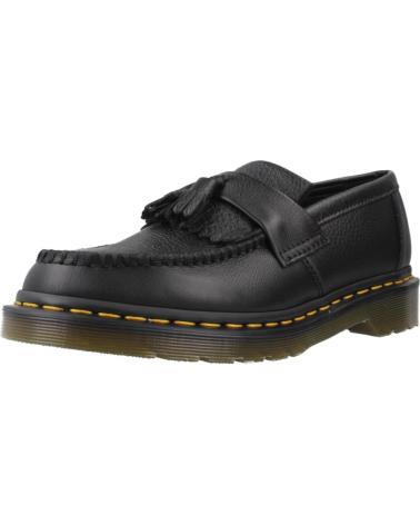 DR. MARTENS ADRIAN BLACK LEATHER TASSEL LOAFERS BLACK