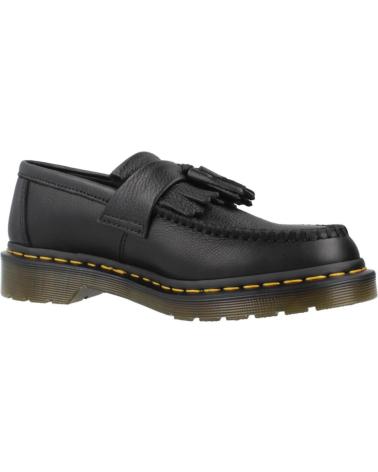 DR. MARTENS ADRIAN BLACK LEATHER TASSEL LOAFERS BLACK