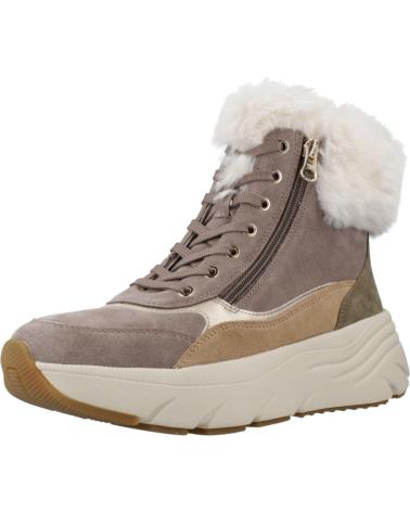 STIVALETTO GEOX D DIAMANTA CQ65P PELLE E PELLICCIA SINTETICA MARRONE CQ65P