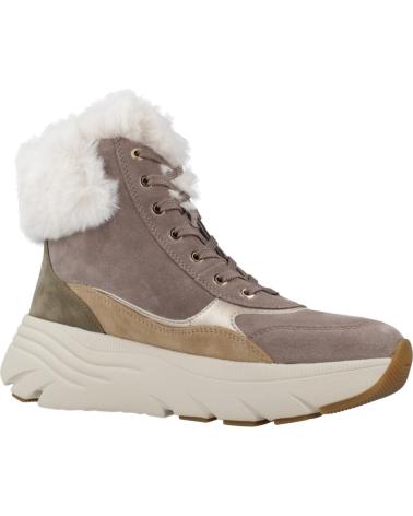 STIVALETTO GEOX D DIAMANTA CQ65P PELLE E PELLICCIA SINTETICA MARRONE CQ65P