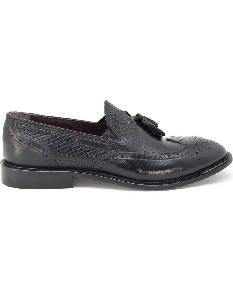 DUCA DI MORRONE FILIPPO - MOCASSINI IN PELLE NERA BLACK