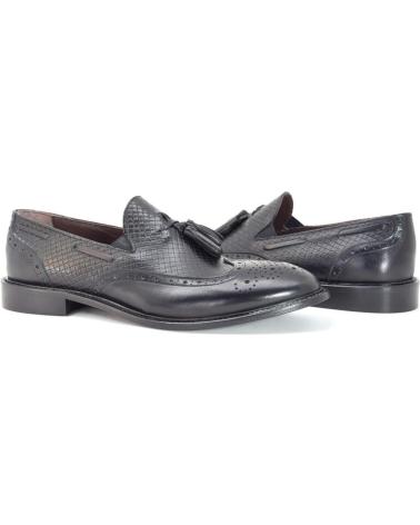 DUCA DI MORRONE FILIPPO - MOCASSINI IN PELLE NERA BLACK