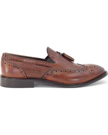 DUCA DI MORRONE FILIPPO-INT MOCASSINI IN PELLE MARRONE CON NAPPE BROWN