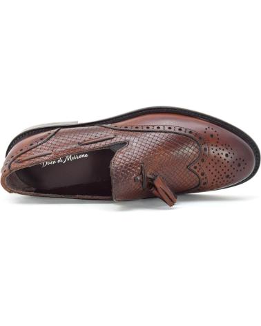 DUCA DI MORRONE FILIPPO-INT MOCASSINI IN PELLE MARRONE CON NAPPE BROWN