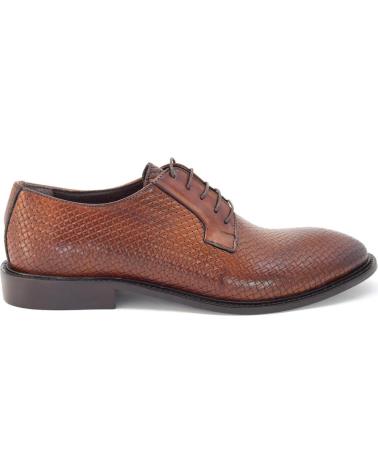DUCA DI MORRONE FILIBERTO-INT BROWN LEATHER OXFORD SHOES BROWN