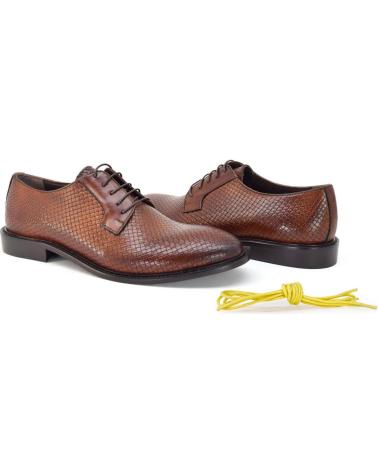 DUCA DI MORRONE FILIBERTO-INT BROWN LEATHER OXFORD SHOES BROWN
