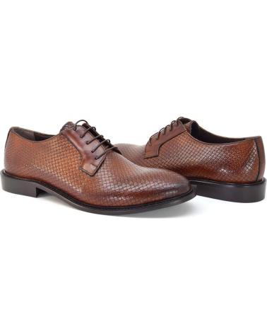 DUCA DI MORRONE FILIBERTO-INT BROWN LEATHER OXFORD SHOES BROWN