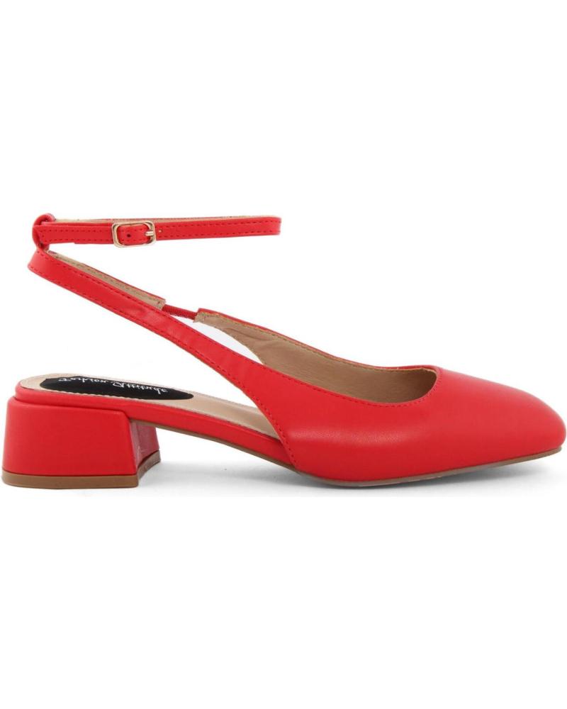 ZAPATOS DE TACÓN BAJO FASHION ATTITUDE FAM9922 ROJOS CON TIRA AL TOBILLO RED