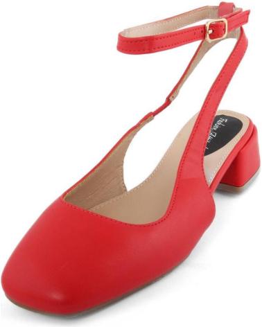 ZAPATOS DE TACÓN BAJO FASHION ATTITUDE FAM9922 ROJOS CON TIRA AL TOBILLO RED