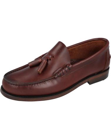 L&R SHOES KLASSISCHE HERREN MOKASSINS AUS BRAUNEM LEDER MIT QUASTEN MARRóN