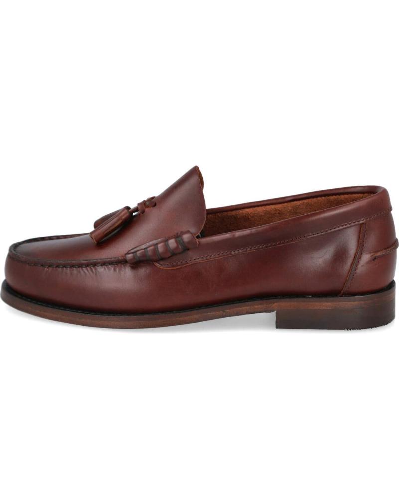 L&R SHOES KLASSISCHE HERREN MOKASSINS AUS BRAUNEM LEDER MIT QUASTEN MARRóN