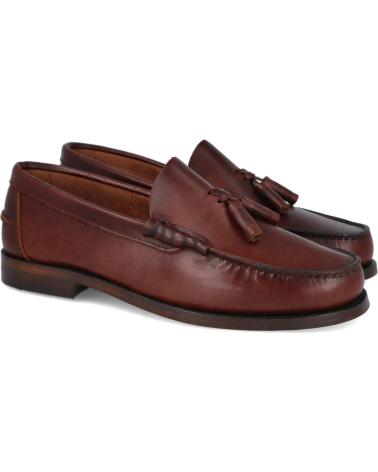 L&R SHOES KLASSISCHE HERREN MOKASSINS AUS BRAUNEM LEDER MIT QUASTEN MARRóN