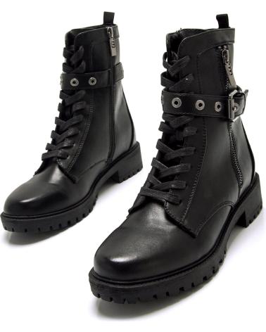 STIVALI STILE MILITARE MTNG 54771 NERI CON FIBBIE NEGRO