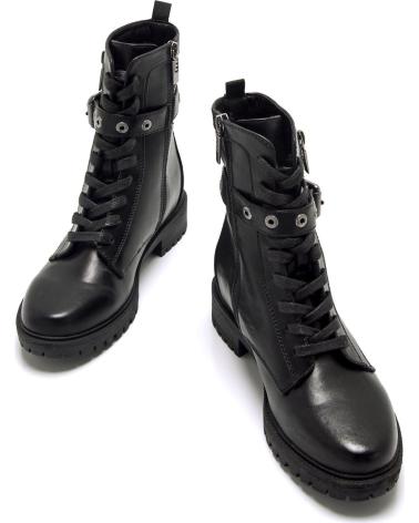 STIVALI STILE MILITARE MTNG 54771 NERI CON FIBBIE NEGRO