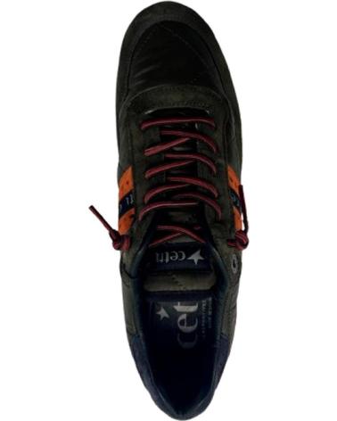CETTI C-1308 HERREN SNEAKER MULTIMATERIAL WILDLEDER BRAUN/KHAKI MARRóN