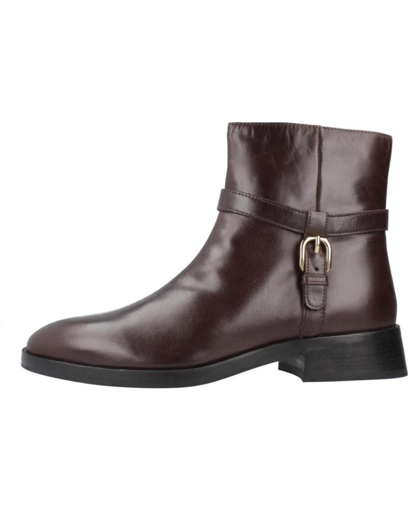 GEOX TORMALINA D ANKLE BOOTS IN BORDEAUX LEATHER - REFERENCE C6024 C6024
