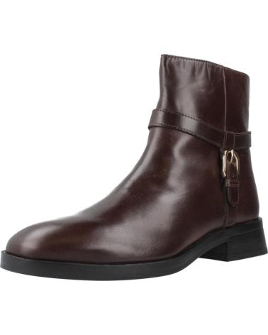 GEOX TORMALINA D ANKLE BOOTS IN BORDEAUX LEATHER - REFERENCE C6024 C6024