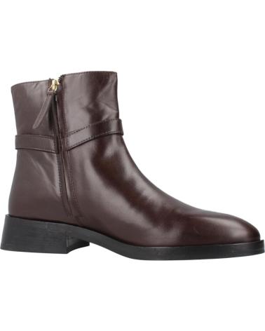 GEOX TORMALINA D ANKLE BOOTS IN BORDEAUX LEATHER - REFERENCE C6024 C6024