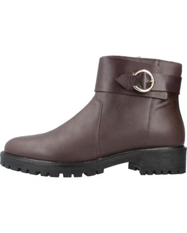 GEOX D HOARA C6006 BROWN LEATHER ANKLE BOOTS C6006