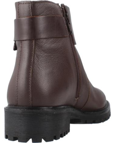 GEOX D HOARA C6006 BROWN LEATHER ANKLE BOOTS C6006