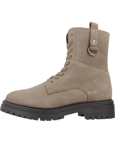 STIVALI GEOX D IRIDEA BEIGE C6029 IN PELLE SCAMOSCIATA CON SUOLA CARRARMATO C6029