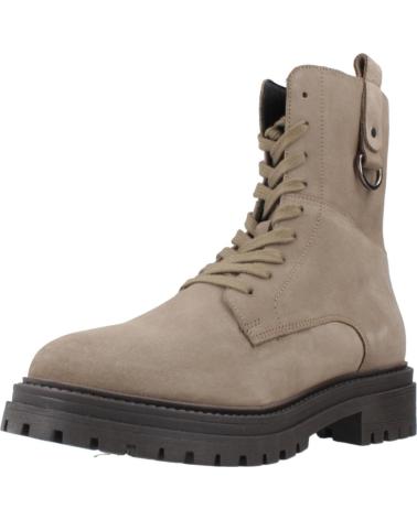 STIVALI GEOX D IRIDEA BEIGE C6029 IN PELLE SCAMOSCIATA CON SUOLA CARRARMATO C6029