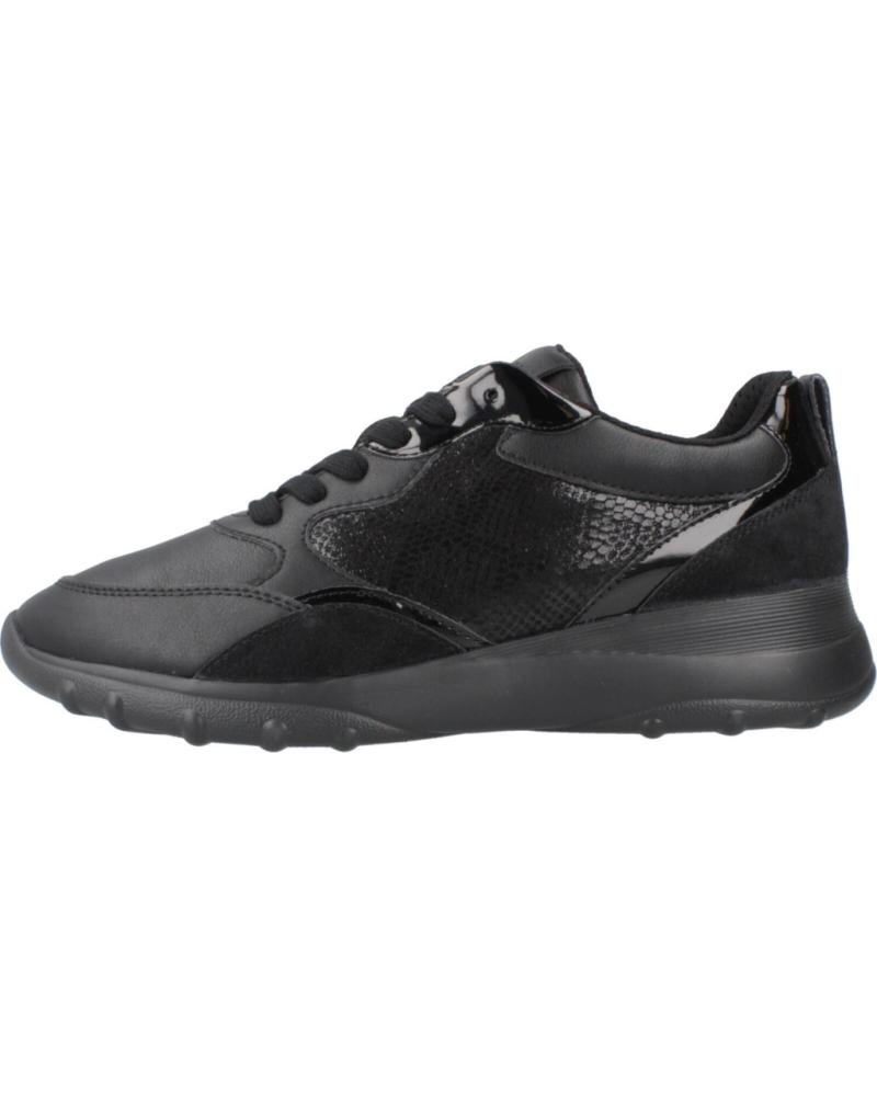 GEOX D ALLENIEE BLACK C9999 CASUAL SNEAKERS WITH LIGHTWEIGHT SOLE C9999