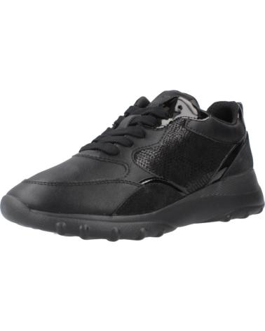 GEOX D ALLENIEE BLACK C9999 CASUAL SNEAKERS WITH LIGHTWEIGHT SOLE C9999