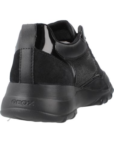 GEOX D ALLENIEE BLACK C9999 CASUAL SNEAKERS WITH LIGHTWEIGHT SOLE C9999