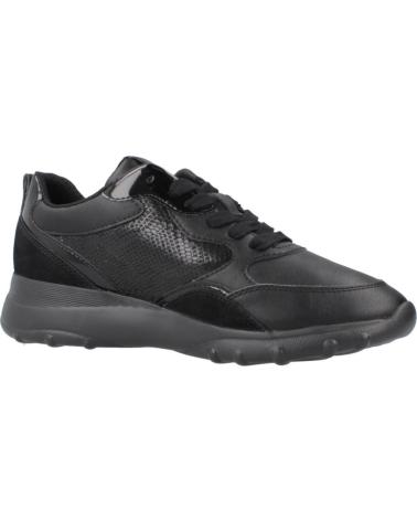 GEOX D ALLENIEE BLACK C9999 CASUAL SNEAKERS WITH LIGHTWEIGHT SOLE C9999