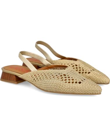 MULES DESIREÉ PILSEN2 EN CUIR TRESSÉ COULEUR OR MÉTALLISÉ ORO