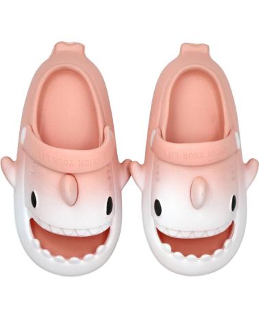 CHANCLAS DE PLAYA L&R SHOES PARA NIÑA DISEÑO TIBURÓN ROSA ROSA