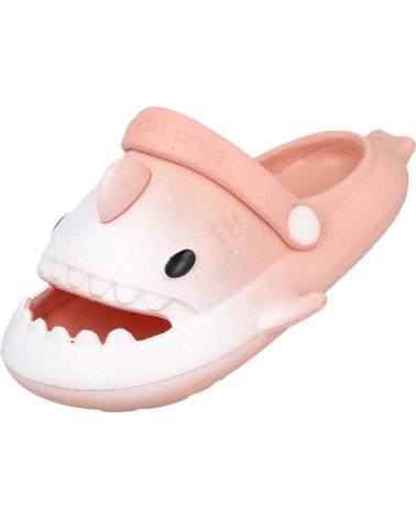 CHANCLAS DE PLAYA L&R SHOES PARA NIÑA DISEÑO TIBURÓN ROSA ROSA