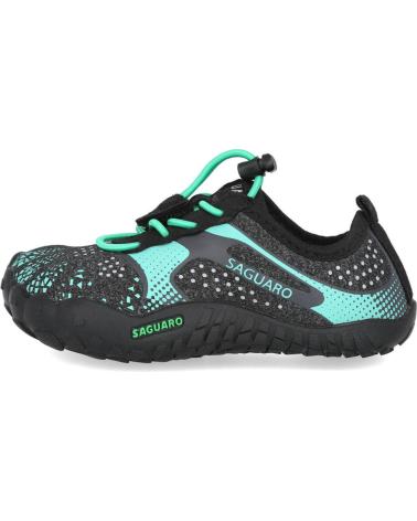 L&R SHOES SAGUARO XZA024 FAST I - ZAPATILLAS BAREFOOT ACUÁTICAS NEGRO-VERDE NEGRO-VERDE