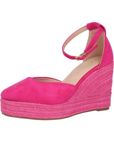 ESPADRILLAS CON ZEPPA L&R SHOES 5119 FUCSIA CON PLATEAU IN CORDA FUXIA