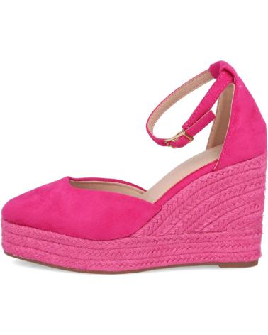 ALPARGATAS DE CUÑA L&R SHOES 5119 FUCSIA CON PLATAFORMA DE ESPARTO FUXIA